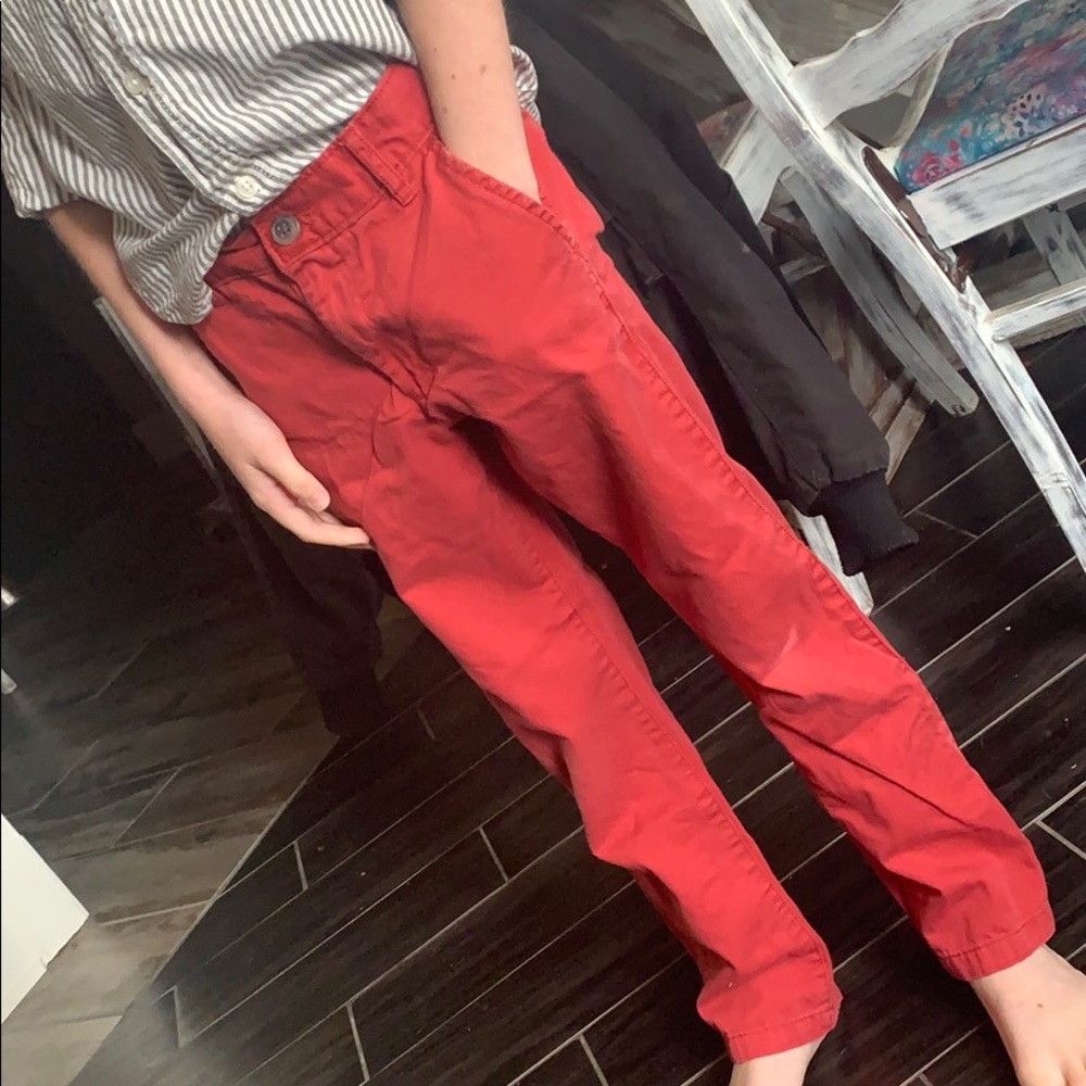 Red chinos